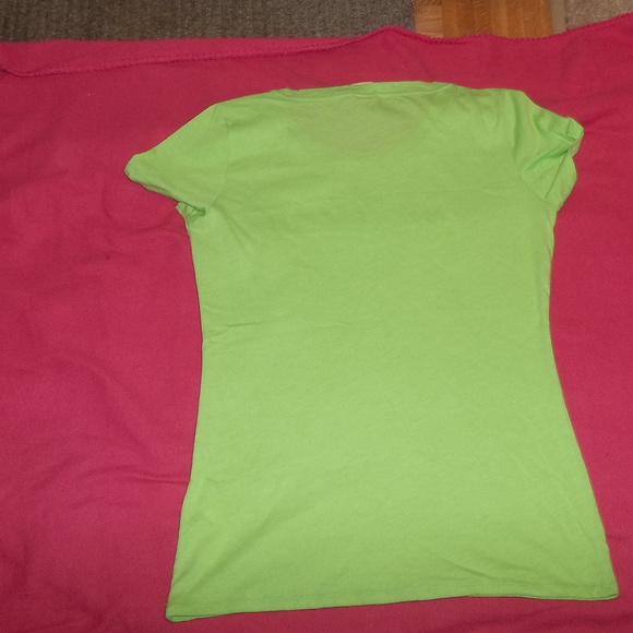 2/$28 Hollister Lime Green T-shirt Ladies Junior Size S - Picture 3 of 4